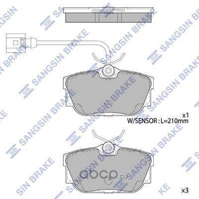 sp1984 SP1984 колодки дисковые задние!  VW Golf II/III/Passat 1.6-2.8/1.9TDi 88-99 — фото 255x150