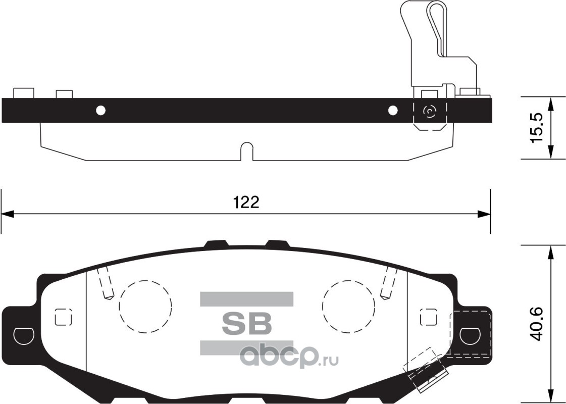 sp1432 SP1432SNS GDB1185=424 04=D2112M-01 !колодки дисковые з. Lexus GS 300/430 93>/LS 400 94-00 — фото 255x150