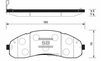 sp1148 SP1148SNS [0K40D3328Z] !колодки дисковые п. Kia Bongo III/K3000/K3600 3.0D/3.6D 1.4t 00> — фото 255x150