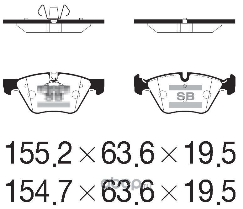 sp2214 SP2214 колодки дисковые передние! с антискрип. пл. BMW E81/82/87/88/90/92 2.0-3.0i/2.0D 04> — фото 255x150