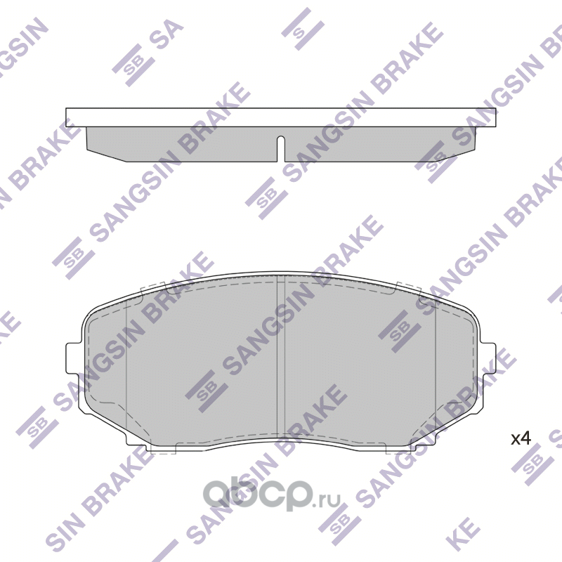 sp1603 Колодки тормозные MAZDA CX-9,CX-7 (07-) передние (4шт.) SANGSIN — фото 255x150