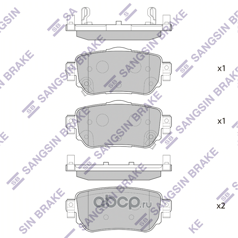 sp4140 Колодки тормозные NISSAN Qashqai (13-) задние (4шт.) SANGSIN — фото 255x150