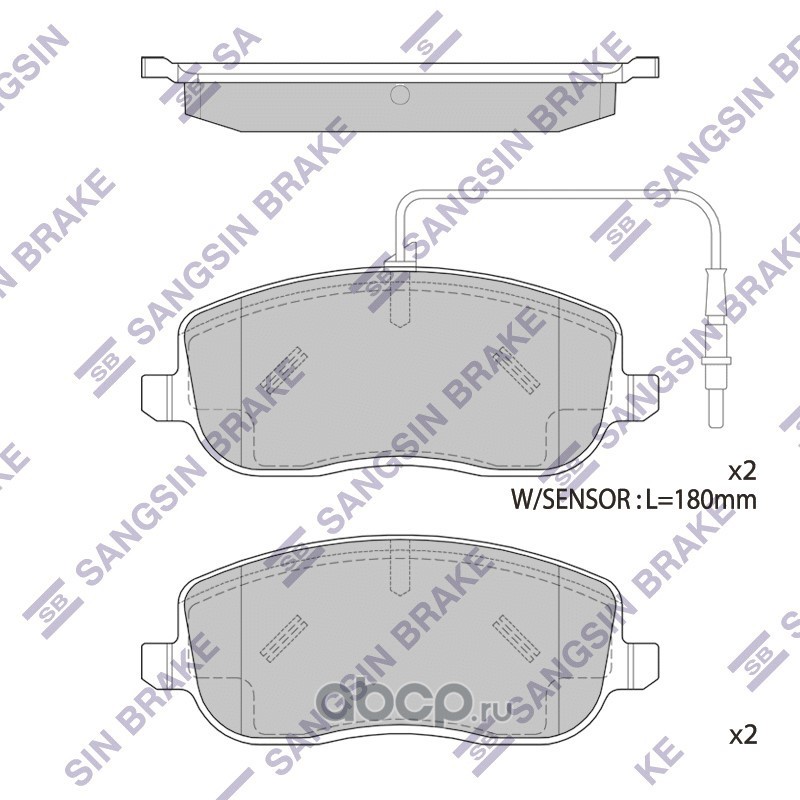 sp1852 Колодки тормозные SANGSIN BRAKE SP1852 — фото 255x150