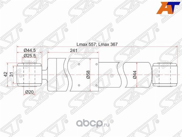 st553004e400 Амортизатор задний KIA BONGO III/HYUNDAI PORTER 4WD 04- LHRH SAT ST-55300-4E400 — фото 255x150