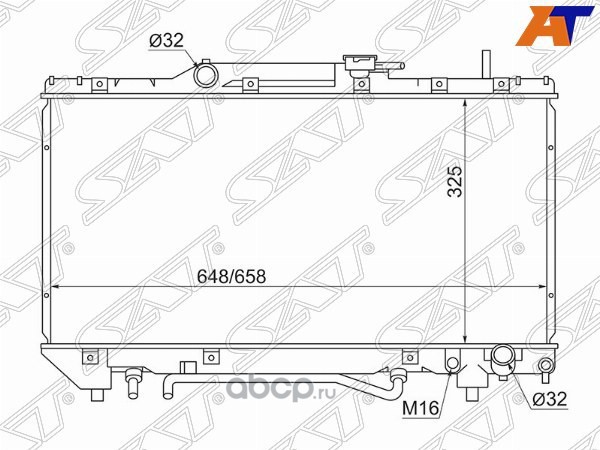 sgty0002st19020 Радиатор TOYOTA CORONA/CARINA/CALDINA ST19# 3S/4S 92-96 SAT SGTY0002ST19020 — фото 255x150