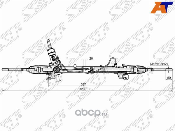 st1768605 Рейка рулевая FORD FOCUS II 05-11/C-MAX 03-10 (ЭГУР) LHD SAT ST1768605 — фото 255x150