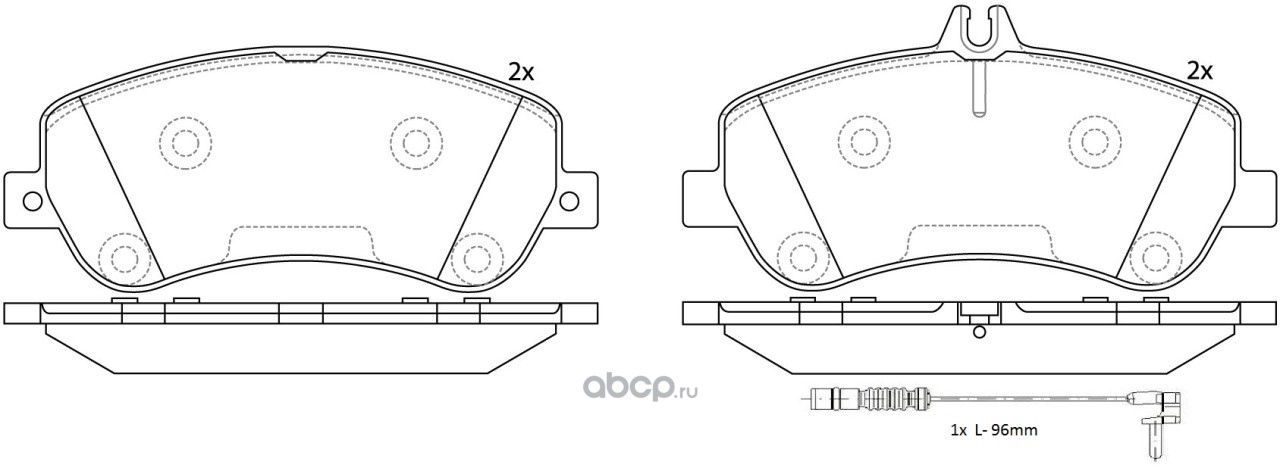 bp31459w Колодки тормозные дисковые передние к-т с датчиком износа MERCEDES-BENZ GLK 220 2.2 08-/ GLK 280 3.0 — фото 255x150