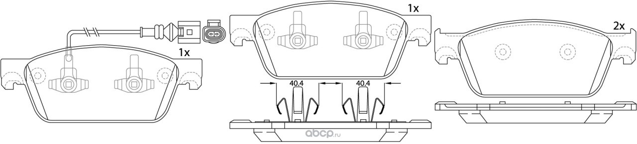 bp33001w Колодки тормозные дисковые передние к-т с датчиком износа VW Transporter 2012 — фото 255x150