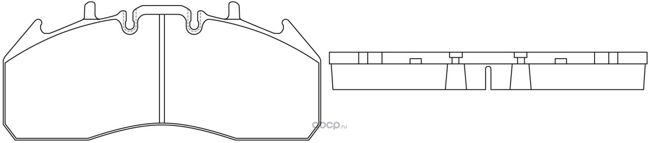 bp43451 Колодки тормозные дисковые передние к-т Renault_Magnum 410/440.18/440.26/480.18/480.26/460.25/500.18 — фото 255x150