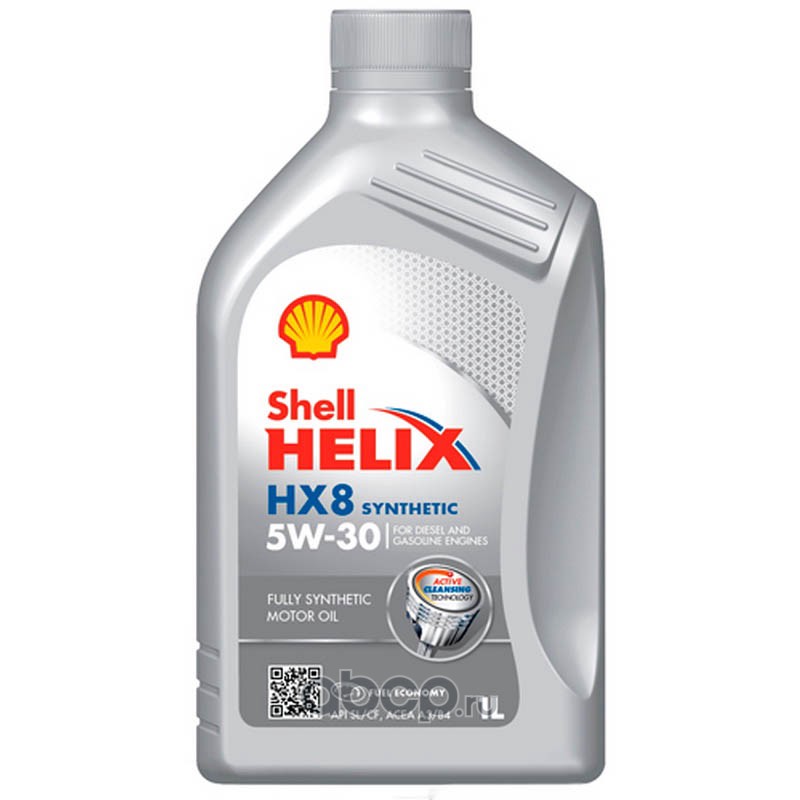 550040462 Масло моторное Shell HЕLIX HX8 5W30 (синт.бенз/диз/газ) (1л) — фото 255x150