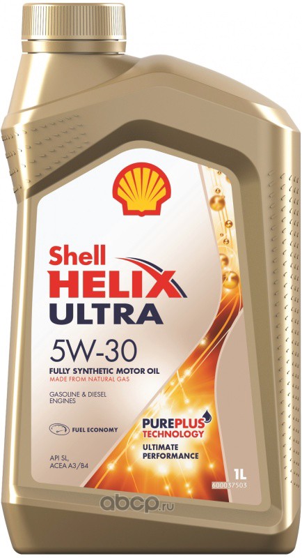 550046383 Масло Shell моторное 5W30 Helix Ultra SL/CF, A3/B3, A3/B4 1 л (синтетика) — фото 255x150