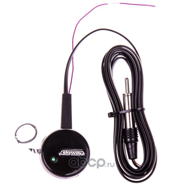 s00203003 Антенна FM активная внутрисалонная ALPHA круглая тонкое полотно два уса кабель 2, 2м Черный SKYWAY — фото 255x150
