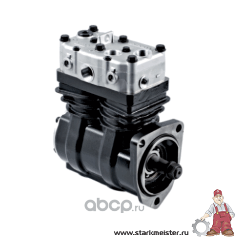 s130165 Компрессор воздушный 2 х цилиндровый  Wabco  911 505 150 0  Volvo FL7 F10 F12  1995 F16 FL10 12 N12 — фото 255x150