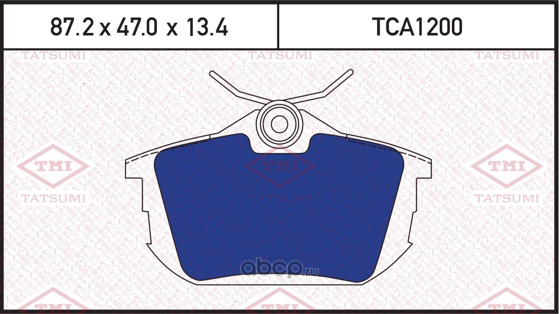 tca1200 Колодки тормозные TATSUMI TCA1200 MITSUBISHI Carisma/Colt/Space star 95-SMART Forfour 04-VOLVO S40 — фото 255x150
