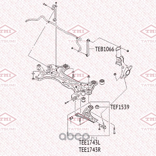 teb1066 Тяга стабилизатора передняя L/R TATSUMI TEB1066 — фото 255x150
