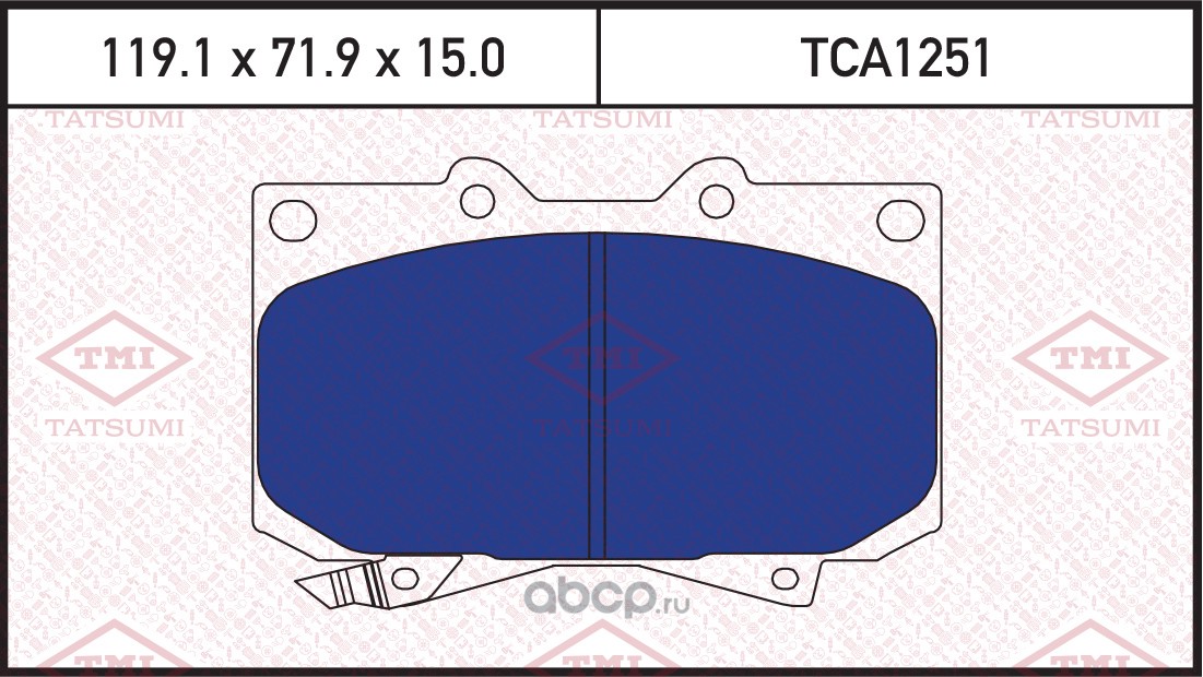 tca1251 Тормозные колодки дисковые TOYOTA LAND CRUISER/4RUNNER 90- перед — фото 255x150