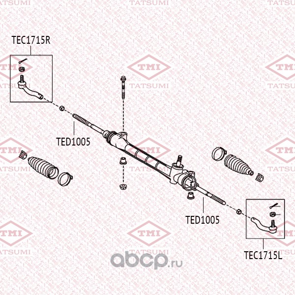 tec1715l     Наконечник рулевой TATSUMI TEC1715L TOYOTA Auris/Corolla 05-> — фото 255x150