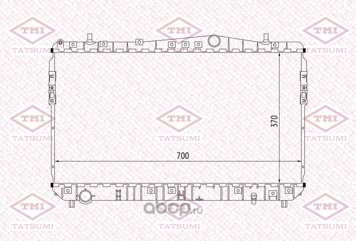 tga1007 Радиатор охлаждения CHEVROLET Lacetti 04->DAEWOO Nubira 03-> TATSUMI TGA1007 — фото 255x150
