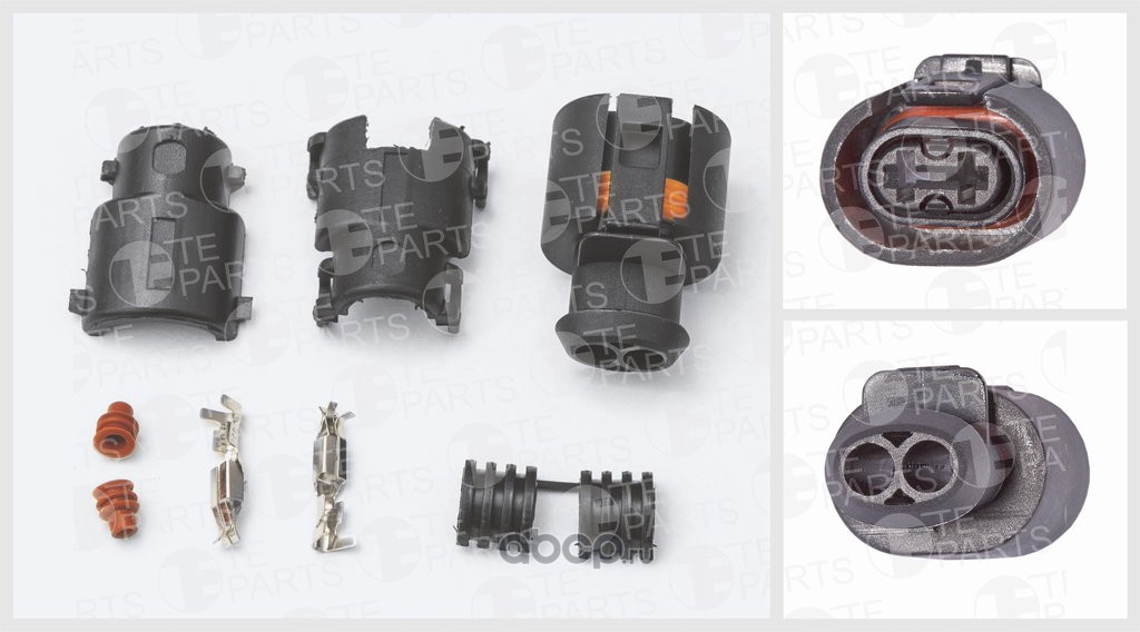 7811410 Разъем MAN MERCEDES VW AUDI SEAT SKODA электрический (2-х контактный) TE PARTS 7811410 — фото 255x150