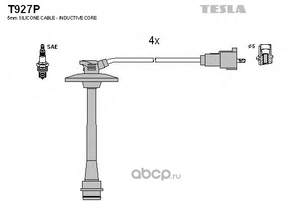 t927p Провода высоковольтные компл. TOYOTA Avensis TESLA T927P — фото 255x150