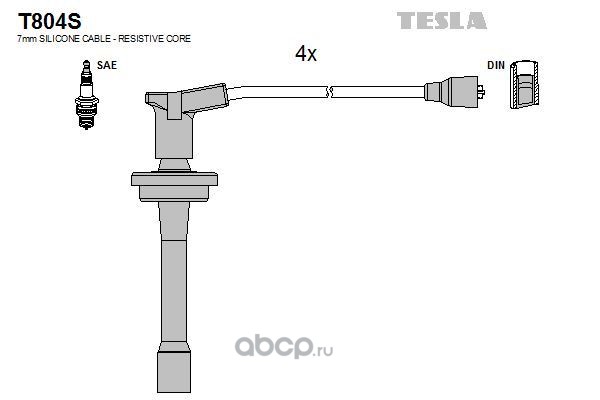 t804s Провода ВВ кт. дв.409 СУПЕР (T804S) (TESLA) — фото 255x150