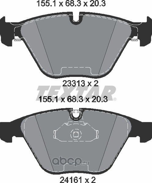 2331303 Колодки тормозные передние BMW TEXTAR 2331303 — фото 255x150
