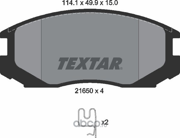 2165001 Колодки тормозные передние TEXTAR 2165001 — фото 255x150
