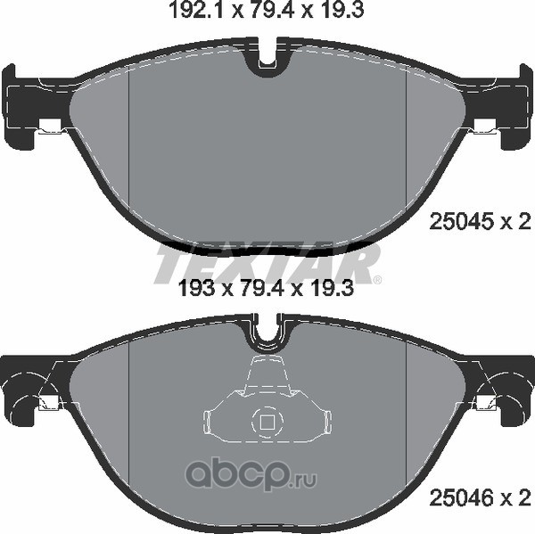 2504501 Колодки тормозные BMW 5 (F07,F10),7 (F01) передние (4шт.) TEXTAR — фото 255x150
