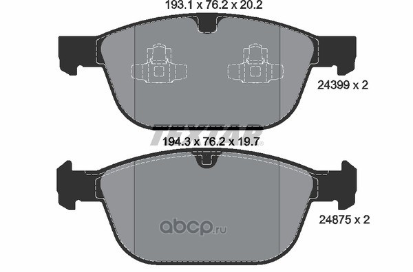 2439901 Колодки тормозные VOLVO XC60 (08-) передние (4шт.) TEXTAR — фото 255x150