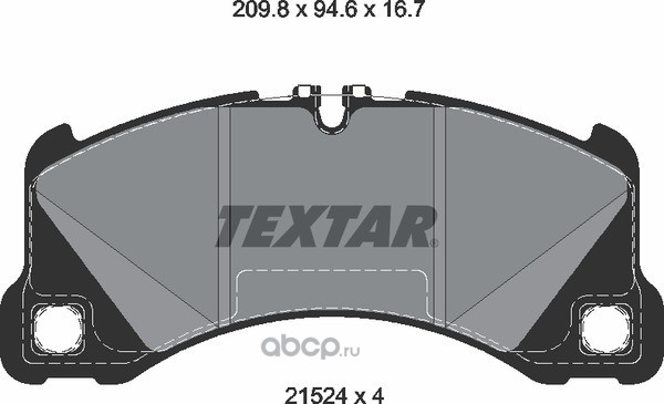 2152401 Колодки передние PORSCHE Cayenne III/Macan 2014- /для 18" диска TEXTAR 2152401 — фото 255x150