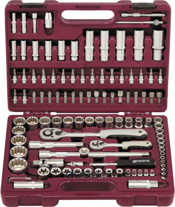 uts0108mp Набор инструмента 108 предметов 1/2"1/4" ( с головками  MultiProf) Thorvik 108 (UTS0108MP) — фото 255x150