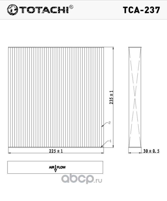 tca237 TOTACHI    TCA-237     VIC   AC-806                  OEM   80292-SEA-003           MANN   CU 2358 — фото 255x150