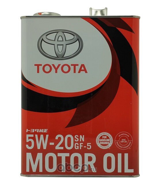 0888010605 Масло моторное TOYOTA Motor Oil SN/GF-5 5W-20 синтетическое 4 л 08880-10605 — фото 255x150