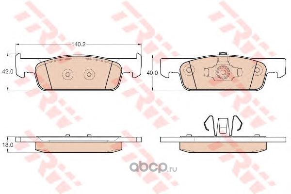 gdb2016 Колодки тормозные передние TRW GDB2016 — фото 255x150