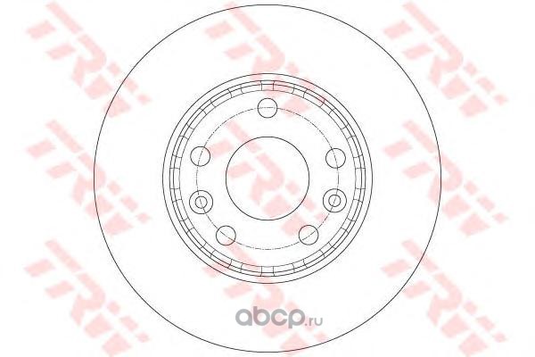 df6072 Диск тормозной RENAULT Megane (08-),Laguna (07-),Duster (10-) передний (1шт.) TRW — фото 255x150