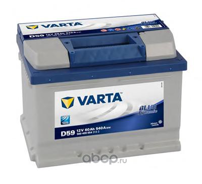 5604090543132 Аккумулятор VARTA Blue Dynamic  60Ah/540 прав.+ (низкий) /242x175x175 — фото 255x150