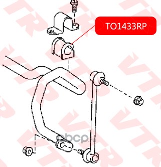 to1433rp Полиуретановая втулка стабилизатора передней подвески (d 23.5) — фото 255x150