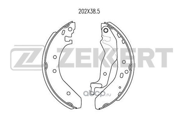 bk4004     Колодки тормозные Honda Accord III 87-, Civic VI 94-, Rover 200 (XW, RF) 90- задние барабанные Zekke — фото 255x150