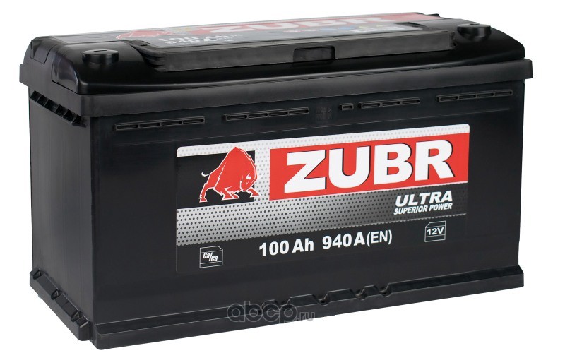 zu1000 АКБ ZUBR Ultra 100Ah R+ (ZU1000) (-/+) 12V 940A EN 353x175х190 — фото 255x150